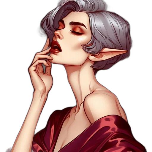 face, dress, fantasy art, concept art transparent PNG cut-out