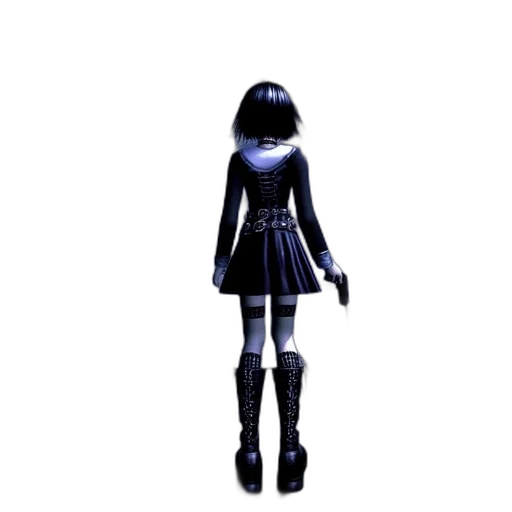 dress, robot, staff, 3d render transparent PNG cut-out
