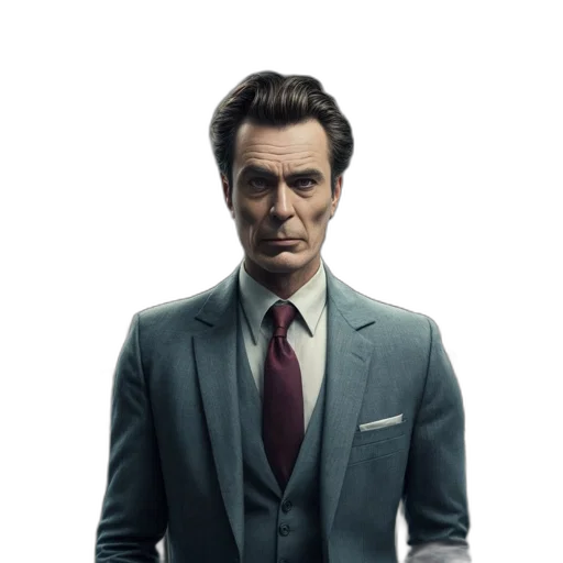 face, staff, jacket, robot transparent PNG cut-out