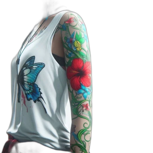 dress, flower, photorealistic, concept art transparent PNG cut-out