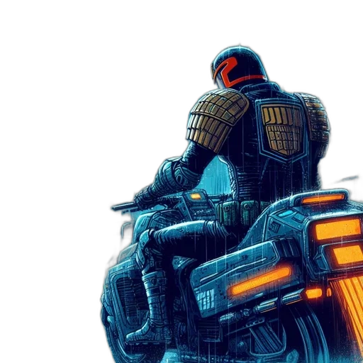 robot, jacket, concept art, cyberpunk transparent PNG cut-out