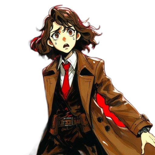 jacket, staff, weapon, hat transparent PNG cut-out