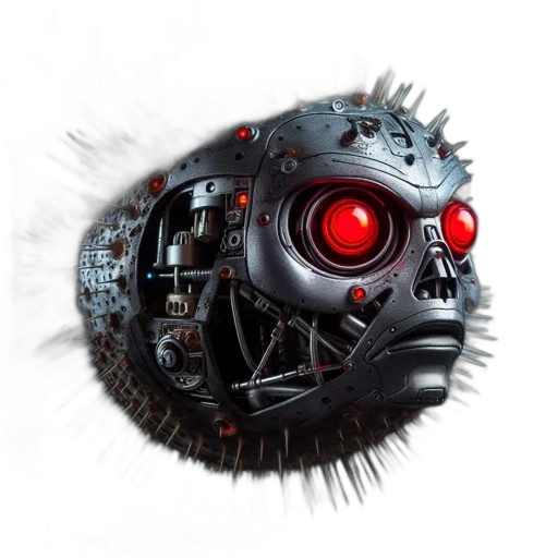 robot, mask, face, concept art transparent PNG cut-out