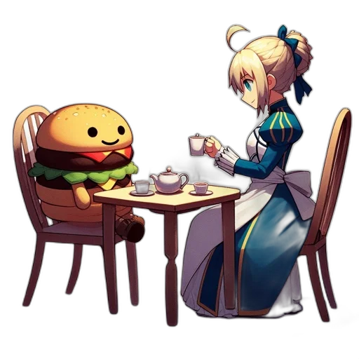 food, robot, dress, staff transparent PNG cut-out