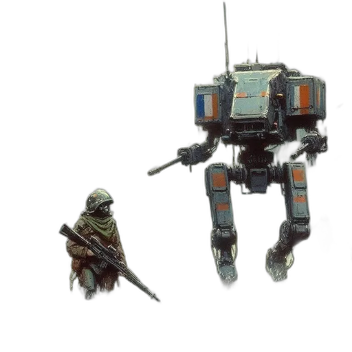 robot, weapon, creature, concept art transparent PNG cut-out