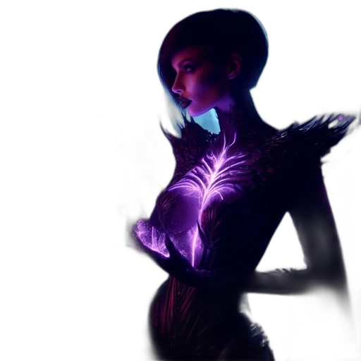 dress, staff, creature, robot transparent PNG cut-out