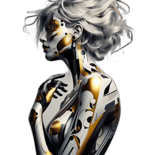 robot, mask, jewelry, dress transparent PNG cut-out