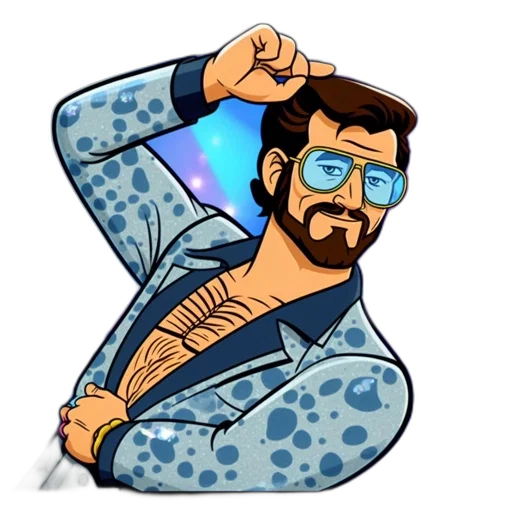 jacket, cartoon, comic book art, pixel art transparent PNG cut-out