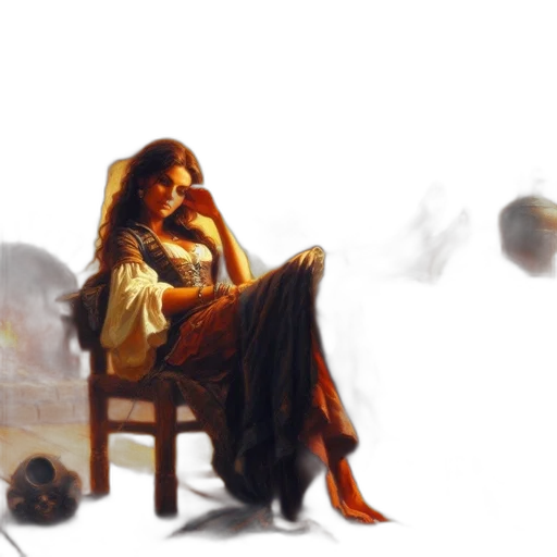 dress, oil painting, concept art, photorealistic transparent PNG cut-out