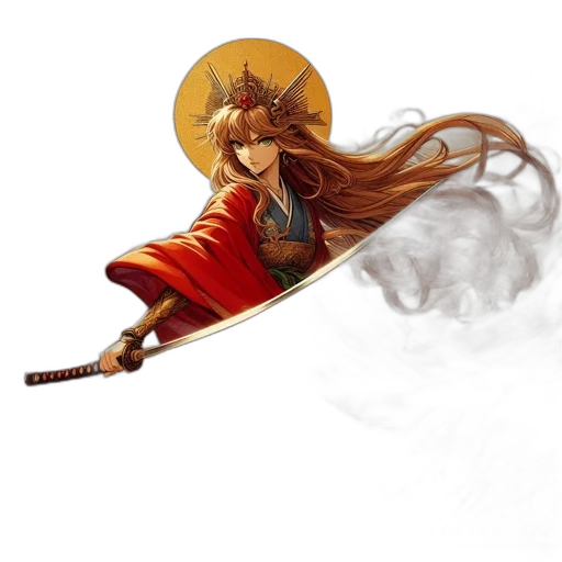 sword, staff, weapon, fantasy art transparent PNG cut-out