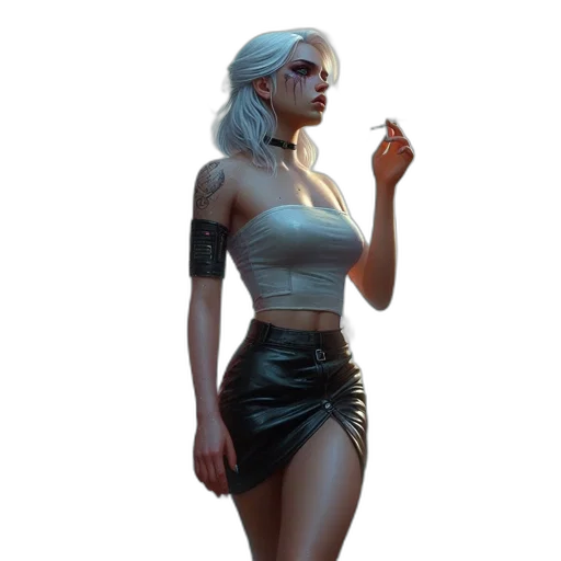 dress, jewelry, staff, concept art transparent PNG cut-out