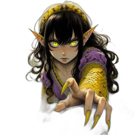 dragon, jewelry, creature, staff transparent PNG cut-out