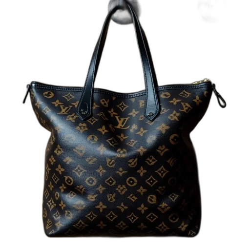 black, leather, louis, vuitton transparent PNG cut-out