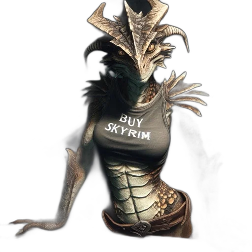 dragon, dress, creature, hat transparent PNG cut-out
