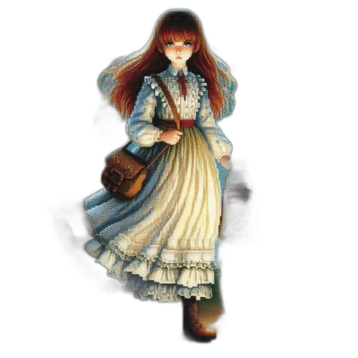 dress, staff, fantasy art, concept art transparent PNG cut-out
