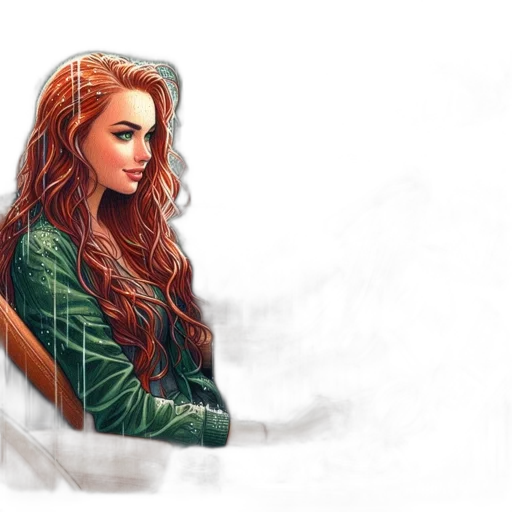 jacket, dress, fantasy art, comic book art transparent PNG cut-out