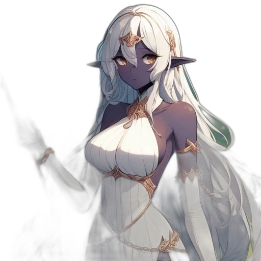 dress, dragon, staff, creature transparent PNG cut-out