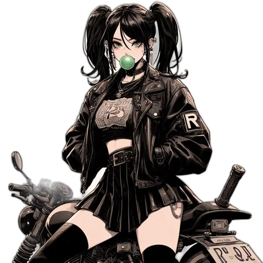 weapon, jacket, comic book art, anime transparent PNG cut-out