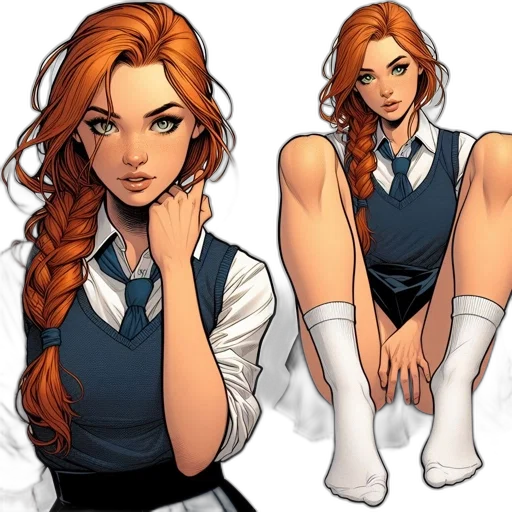 comic book art, concept art, cartoon, fantasy art transparent PNG cut-out