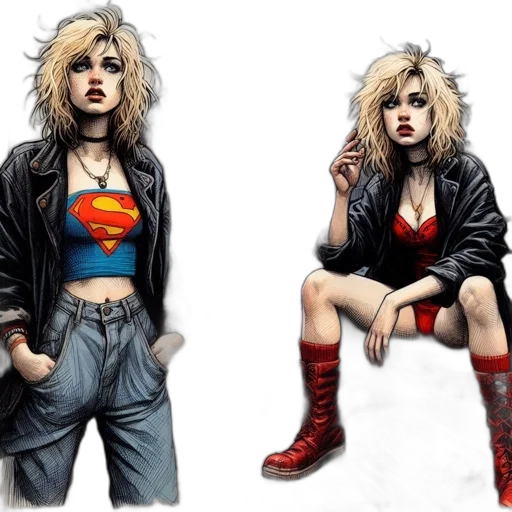 comic book art, concept art, fantasy art, cartoon transparent PNG cut-out
