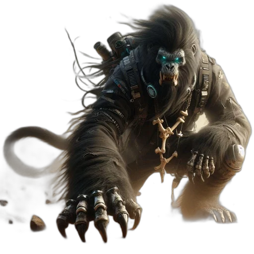 creature, animal, staff, concept art transparent PNG cut-out