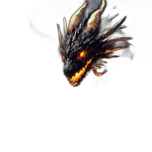 dragon, creature, staff, animal transparent PNG cut-out
