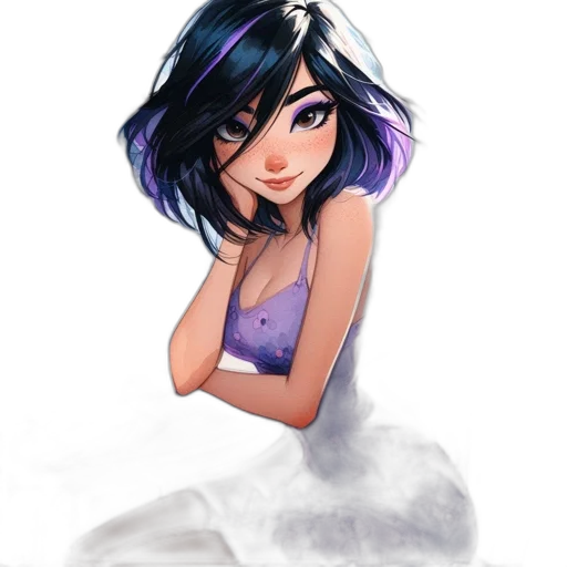 dress, face, hair, watercolor transparent PNG cut-out