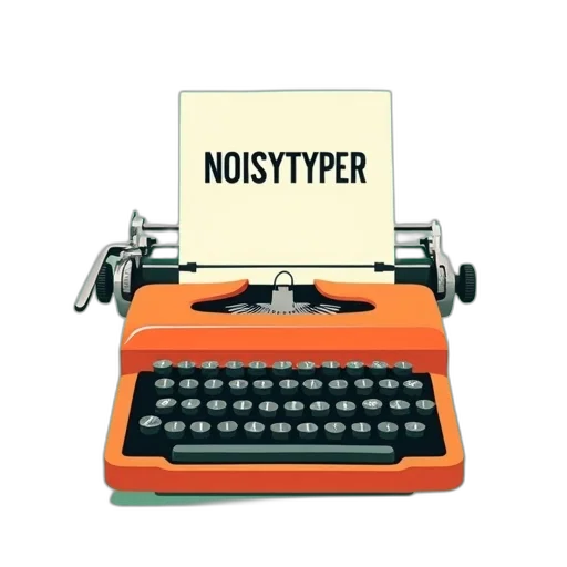 stylized, illustration, vintage, typewriter transparent PNG cut-out