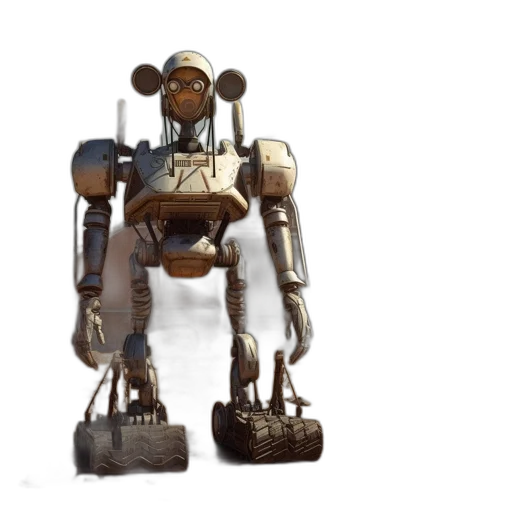 robot, staff, weapon, creature transparent PNG cut-out