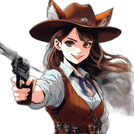 weapon, staff, hat, anime transparent PNG cut-out