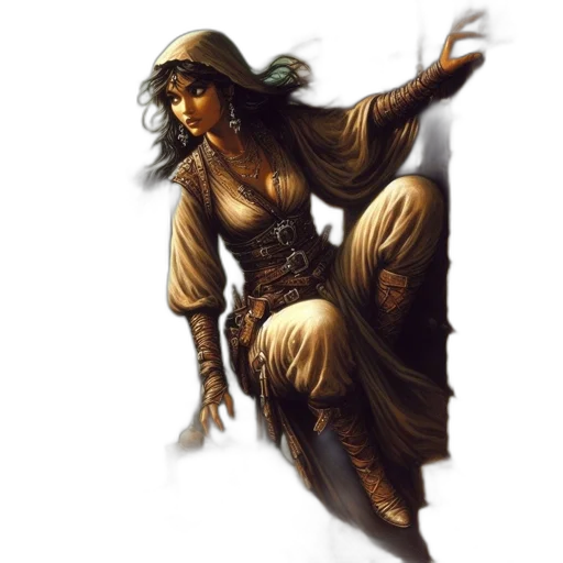 dress, fantasy art, concept art, comic book art transparent PNG cut-out