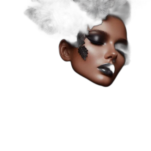 face, mask, hair, staff transparent PNG cut-out