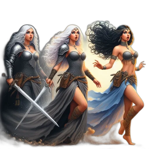 sword, fantasy art, concept art, comic book art transparent PNG cut-out