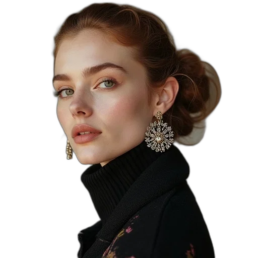 jewelry, jacket, face, crown transparent PNG cut-out
