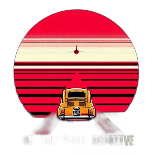 car, pixel art, vaporwave, concept art transparent PNG cut-out