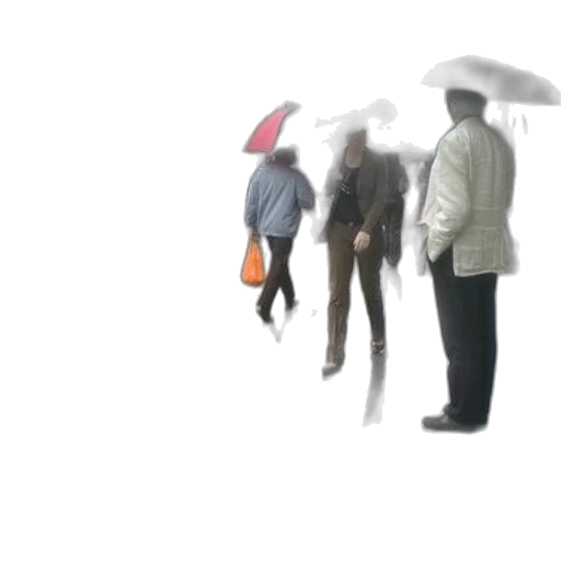 umbrella, jacket, staff, hat transparent PNG cut-out