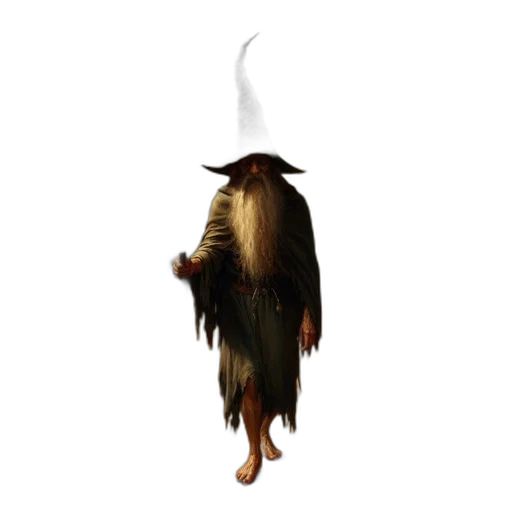 creature, hat, staff, animal transparent PNG cut-out