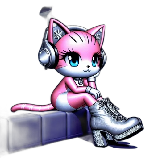 robot, shoes, concept art, vaporwave transparent PNG cut-out