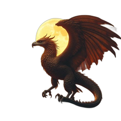 dragon, animal, staff, creature transparent PNG cut-out
