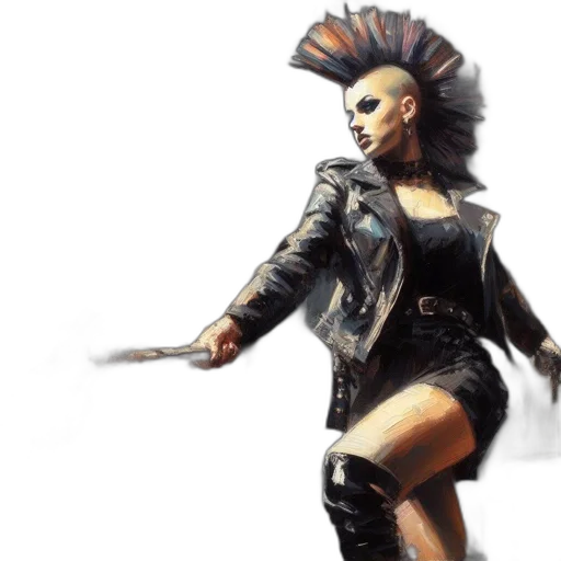 jacket, concept art, cyberpunk, fantasy art transparent PNG cut-out