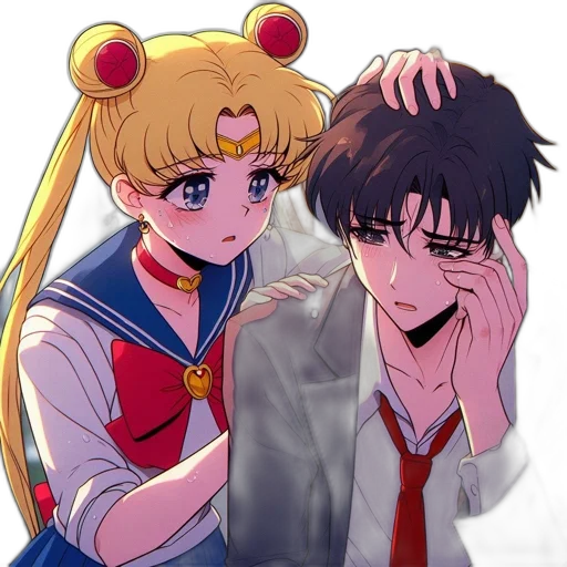 mask, anime, cartoon, vaporwave transparent PNG cut-out