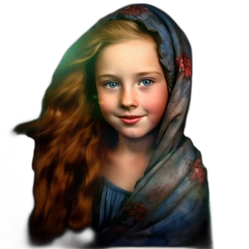 face, dress, photorealistic, fantasy art transparent PNG cut-out