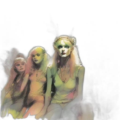 mask, face, concept art, watercolor transparent PNG cut-out