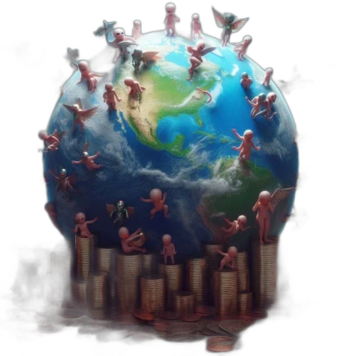 concept art, fantasy art, multiple, winged transparent PNG cut-out