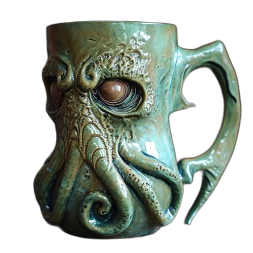 mask, creature, 3d render, concept art transparent PNG cut-out