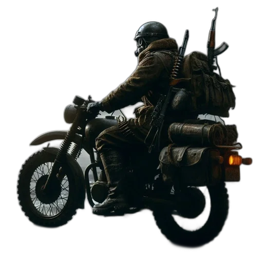 weapon, jacket, concept art, photorealistic transparent PNG cut-out