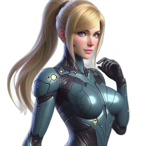 robot, face, concept art, 3d render transparent PNG cut-out