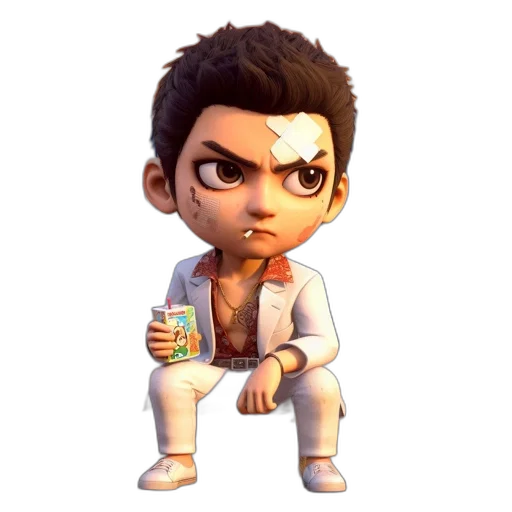3d render, pixel art, concept art, cartoon transparent PNG cut-out