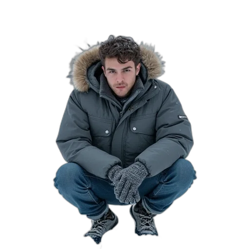 jacket, creature, umbrella, staff transparent PNG cut-out