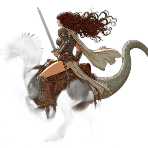 dragon, sword, fantasy art, concept art transparent PNG cut-out